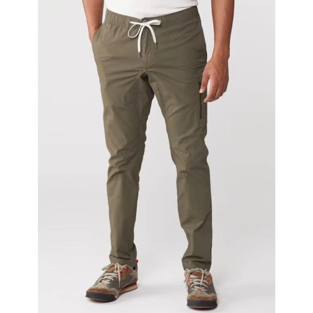 Vuori Organic Cotton Ripstop Pant Army Green L Versatile Outdoors Comfy Casual